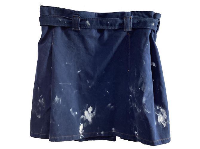 Falda de denim pintada Blå Konst de Acne Studios en algodón azul Azul claro - vista 2