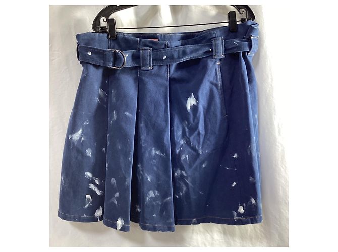 Falda de denim pintada Blå Konst de Acne Studios en algodón azul Azul claro - vista 6