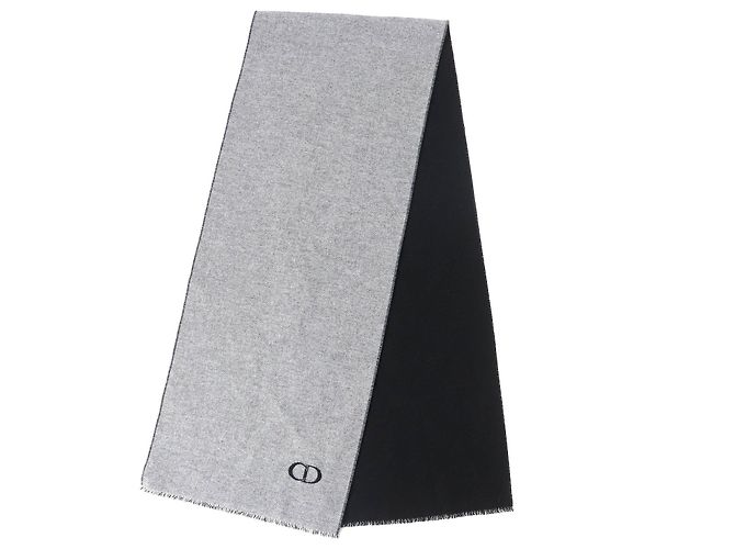 Christian Dior Dior Wool Cashmere CD Logo Long Muffler - view 2