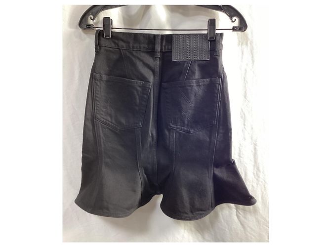 Gonna mini in denim a campana nera in cotone di Marc Jacobs Nero - vista 6