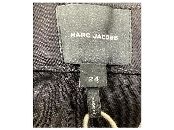 Gonna mini in denim a campana nera in cotone di Marc Jacobs Nero - vista 7
