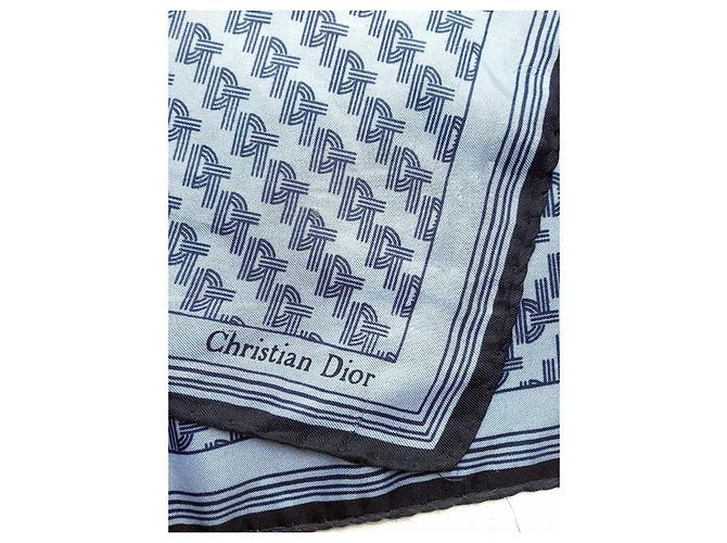 Christian Dior Silk Scarf Light Blue 66x66 - view 4