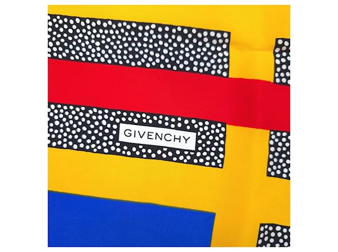 Givenchy foulard in seta anni '70 Blu Multicolore - vista 2