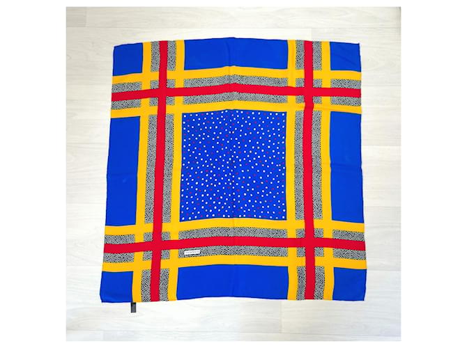 Givenchy foulard in seta anni '70 Blu Multicolore - vista 3