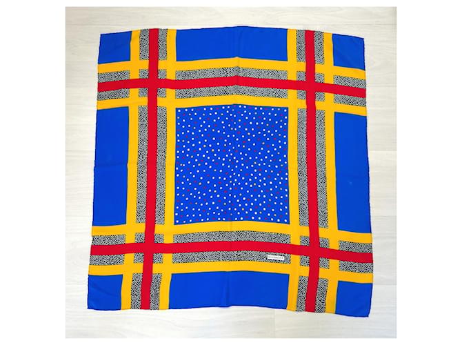 Givenchy foulard in seta anni '70 Blu Multicolore - vista 4