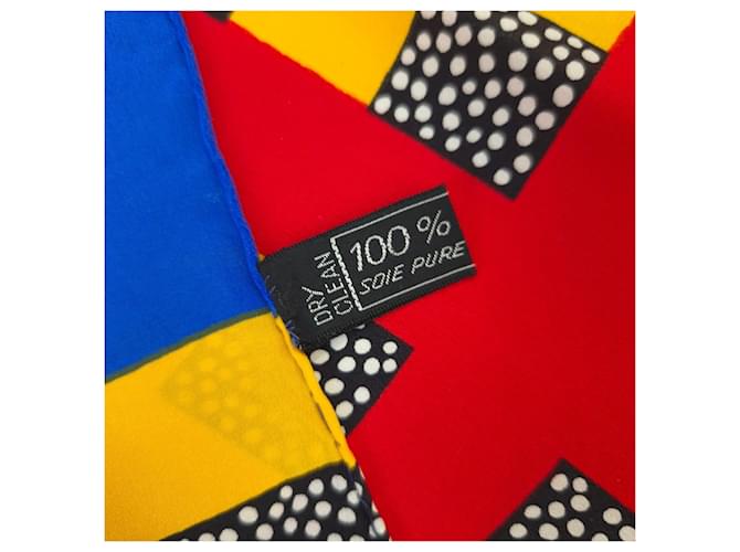 Givenchy foulard in seta anni '70 Blu Multicolore - vista 6