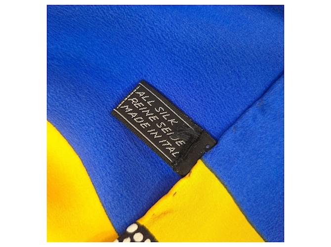 Givenchy foulard in seta anni '70 Blu Multicolore - vista 7