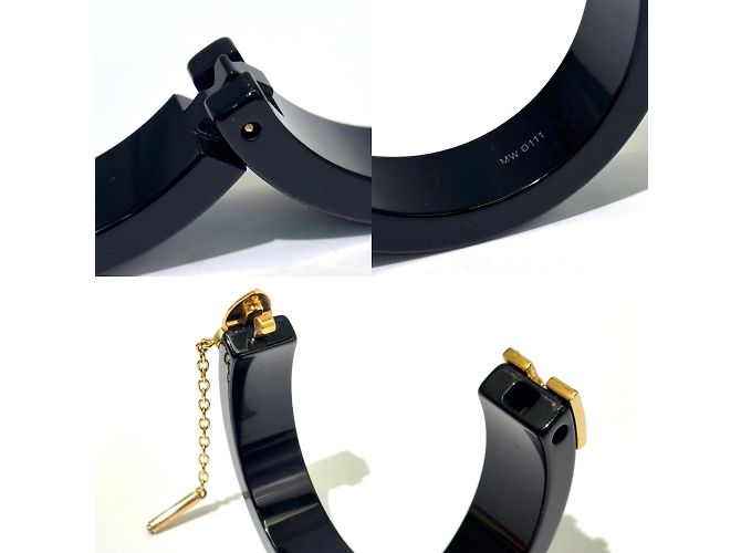 Bracciale Bangle Lockme di Louis Vuitton Nero - vista 4