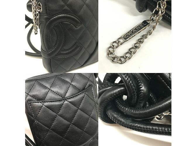 Chanel Cambon Linea Piccola Pochette Nero - vista 4