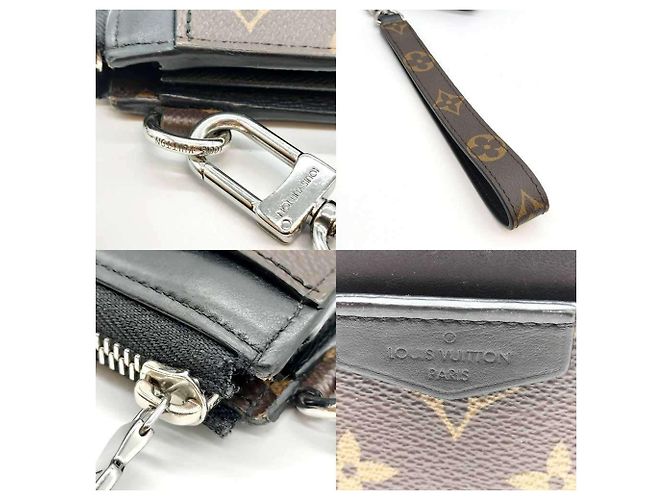 Zippy Louis Vuitton Monogram Macassar Long Wallet Brown Black - view 3