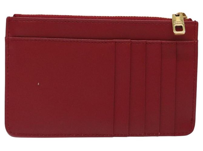 Dolce & Gabbana DOLCE&GABBANA Portafoglio in Pelle Rosso Auth ac3791 - vista 2