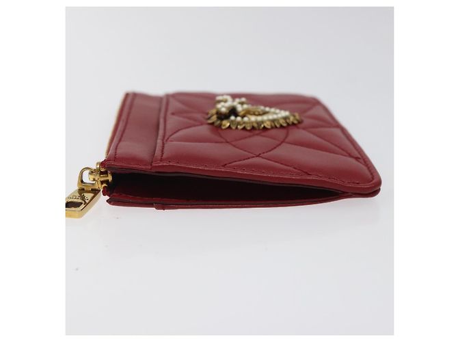 Dolce & Gabbana DOLCE&GABBANA Portafoglio in Pelle Rosso Auth ac3791 - vista 4