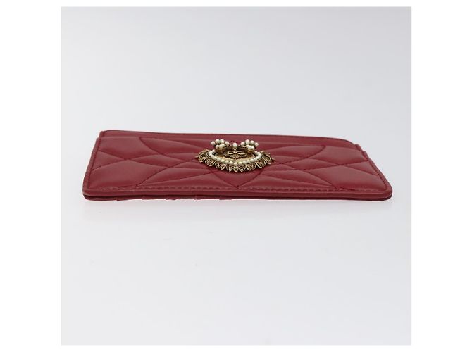 Dolce & Gabbana DOLCE&GABBANA Portafoglio in Pelle Rosso Auth ac3791 - vista 6