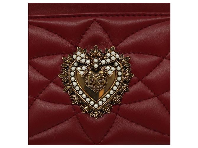 Dolce & Gabbana DOLCE&GABBANA Portafoglio in Pelle Rosso Auth ac3791 - vista 8