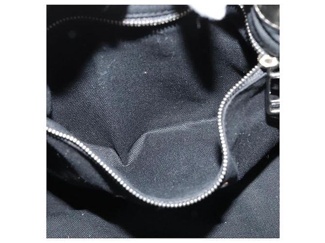 Burberry Borsa tote in tela nera e argento autentica am8188 Nero - vista 20