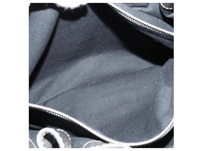 Burberry Borsa tote in tela nera e argento autentica am8188 Nero - vista 21