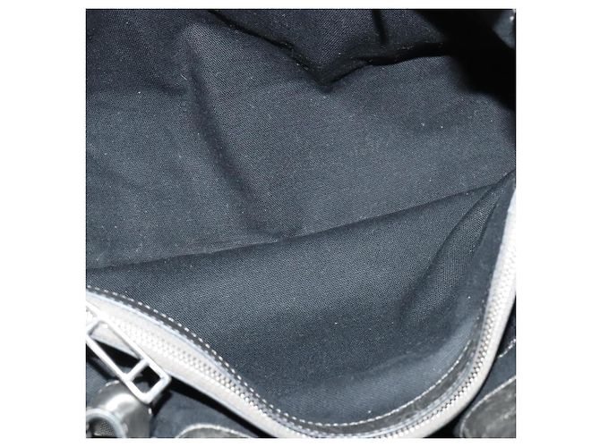 Burberry Borsa tote in tela nera e argento autentica am8188 Nero - vista 9