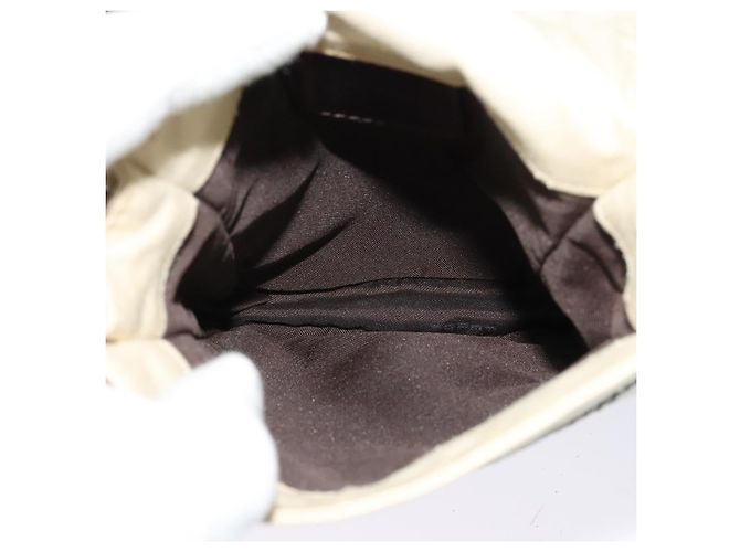 Bolsa de ombro FENDI em lona branca e prata autêntica bs24336 Branco - vista 11
