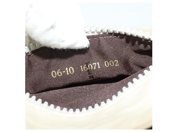 Bolsa de ombro FENDI em lona branca e prata autêntica bs24336 Branco - vista 12