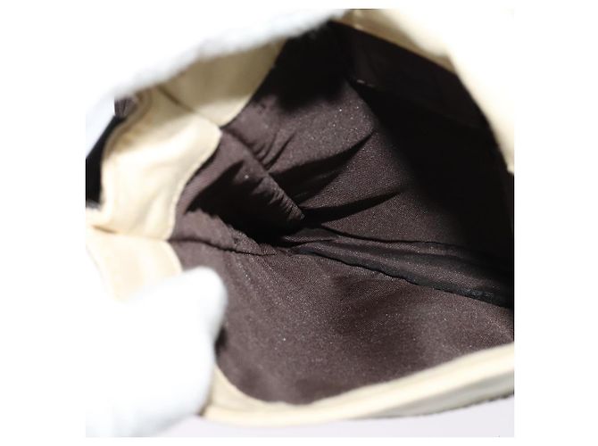 Bolsa de ombro FENDI em lona branca e prata autêntica bs24336 Branco - vista 20
