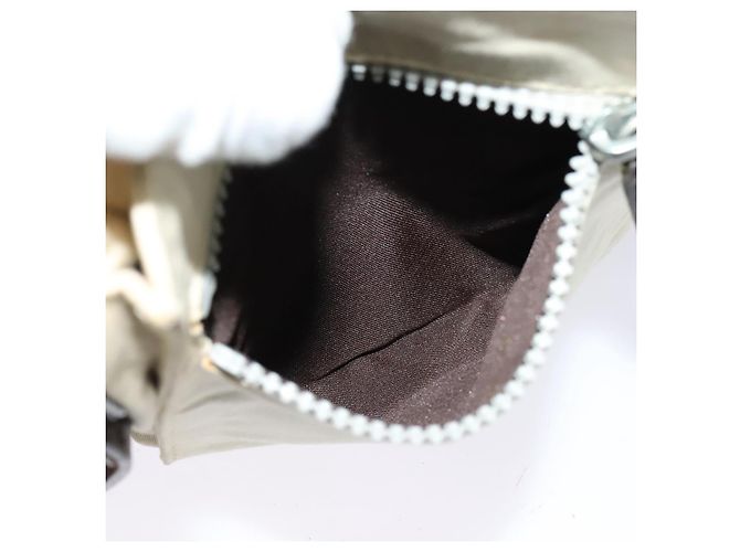 Bolsa de ombro FENDI em lona branca e prata autêntica bs24336 Branco - vista 21