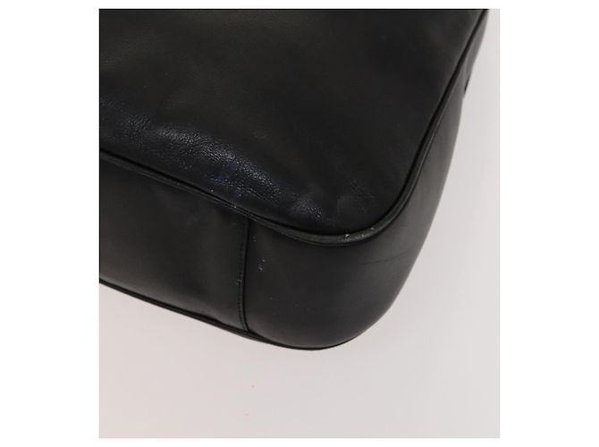 Borsa a mano in pelle GUCCI Bamboo 2 vie nera oro 001 1781 1577 Auth ac3788 Nero D'oro - vista 10