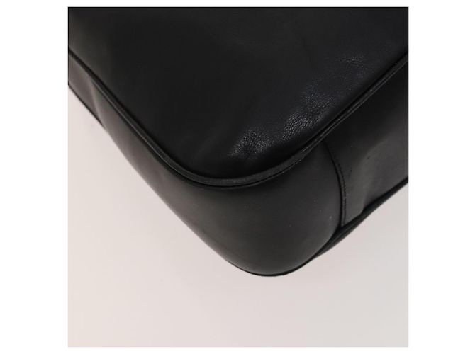 Borsa a mano in pelle GUCCI Bamboo 2 vie nera oro 001 1781 1577 Auth ac3788 Nero D'oro - vista 13