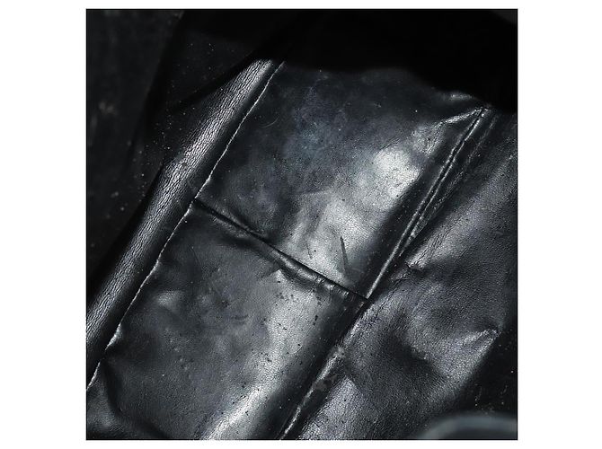 Borsa a mano in pelle GUCCI Bamboo 2 vie nera oro 001 1781 1577 Auth ac3788 Nero D'oro - vista 15