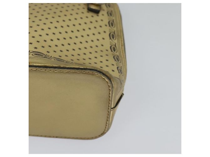 Bolsa de ombro em couro GUCCI SEGA Colaboração Ouro 511189 Auth bs24808 Dourado - vista 11