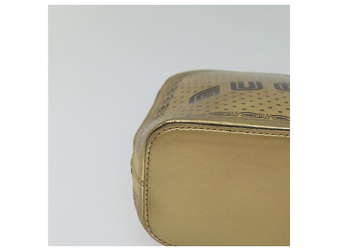 Bolsa de ombro em couro GUCCI SEGA Colaboração Ouro 511189 Auth bs24808 Dourado - vista 8