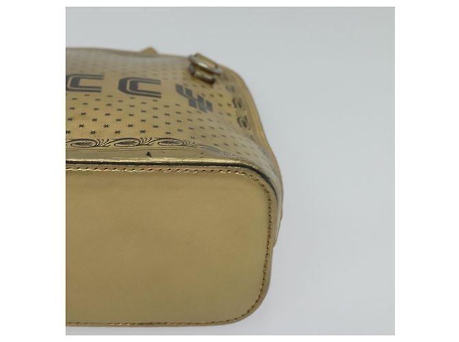 Bolsa de ombro em couro GUCCI SEGA Colaboração Ouro 511189 Auth bs24808 Dourado - vista 9