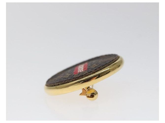 LOUIS VUITTON Spilla in metallo Supreme dorata MP2076 LV Auth bs24973A D'oro Monogramma - vista 4