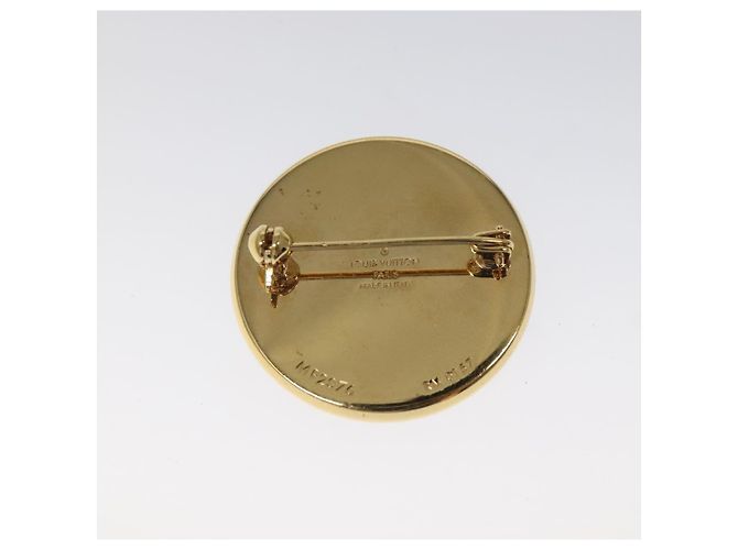LOUIS VUITTON Spilla in metallo Supreme dorata MP2076 LV Auth bs24973A D'oro Monogramma - vista 6