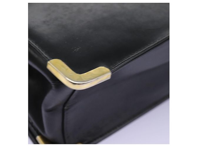Borsa a spalla Christian Dior in pelle di vitello nera Auth 119992 Nero - vista 12
