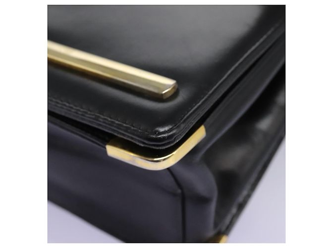Borsa a spalla Christian Dior in pelle di vitello nera Auth 119992 Nero - vista 15
