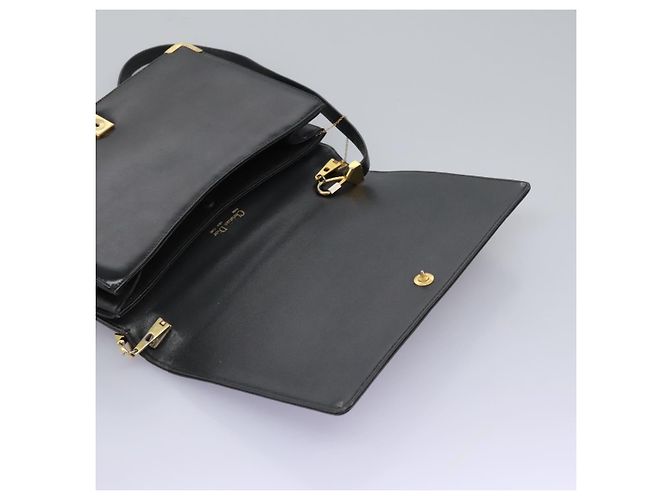Borsa a spalla Christian Dior in pelle di vitello nera Auth 119992 Nero - vista 17