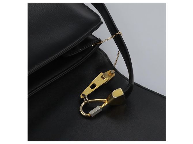 Borsa a spalla Christian Dior in pelle di vitello nera Auth 119992 Nero - vista 18