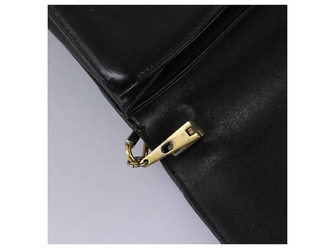 Borsa a spalla Christian Dior in pelle di vitello nera Auth 119992 Nero - vista 19