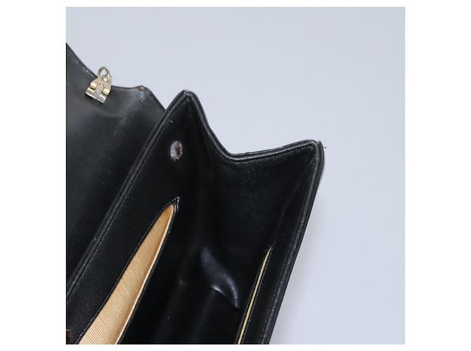 Borsa a spalla Christian Dior in pelle di vitello nera Auth 119992 Nero - vista 22