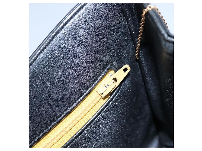 Borsa a spalla Christian Dior in pelle di vitello nera Auth 119992 Nero - vista 25