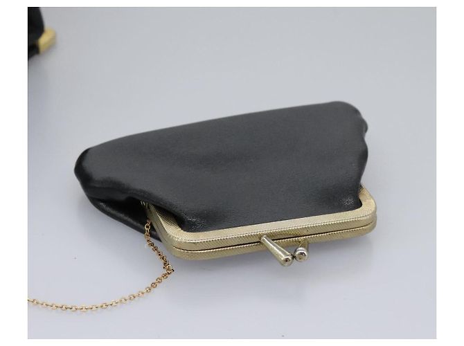 Borsa a spalla Christian Dior in pelle di vitello nera Auth 119992 Nero - vista 30