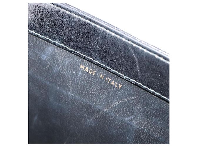 Céline Borsa a Spalla CELINE in Pelle Nera Oro Auth bs24994 Nero D'oro - vista 12