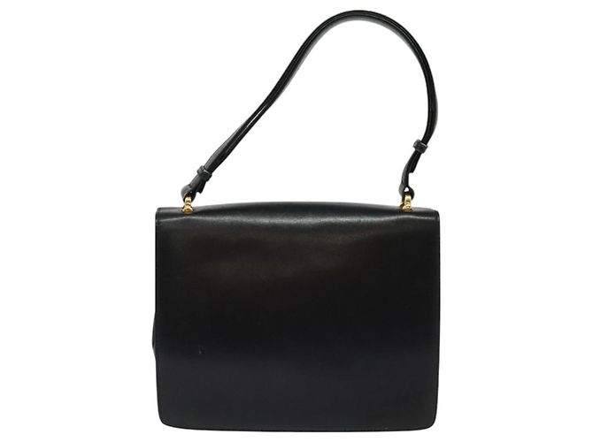 Céline Borsa a Spalla CELINE in Pelle Nera Oro Auth bs24994 Nero D'oro - vista 2