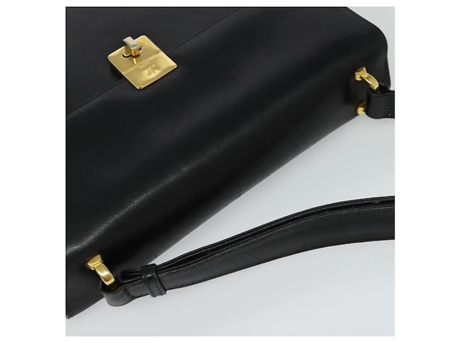Céline Borsa a Spalla CELINE in Pelle Nera Oro Auth bs24994 Nero D'oro - vista 6