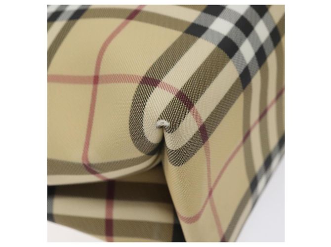 Bolso de mano de PVC beige con estampado Nova Check de BURBERRY Auth 120970 - vista 14