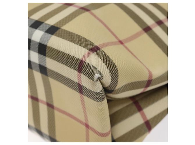 Bolso de mano de PVC beige con estampado Nova Check de BURBERRY Auth 120970 - vista 15