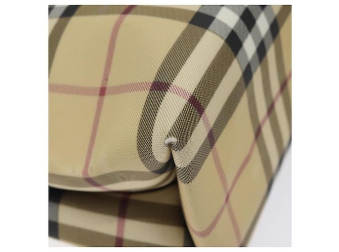 Bolso de mano de PVC beige con estampado Nova Check de BURBERRY Auth 120970 - vista 16