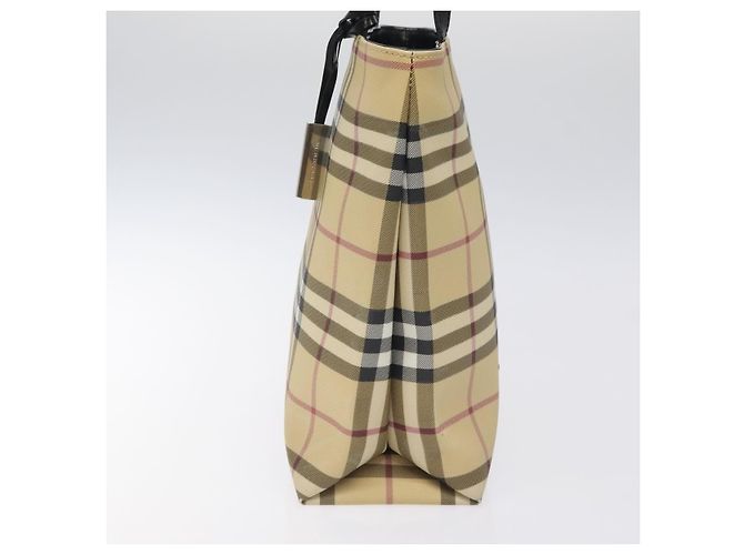 Bolso de mano de PVC beige con estampado Nova Check de BURBERRY Auth 120970 - vista 4