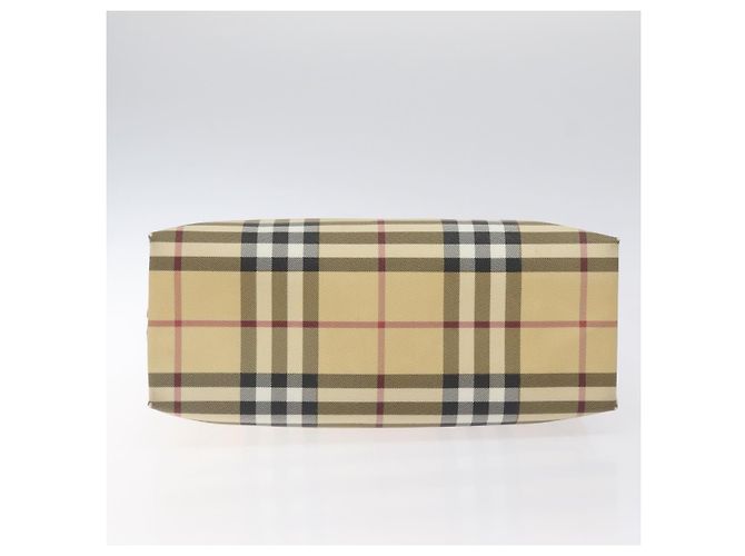 Bolso de mano de PVC beige con estampado Nova Check de BURBERRY Auth 120970 - vista 5