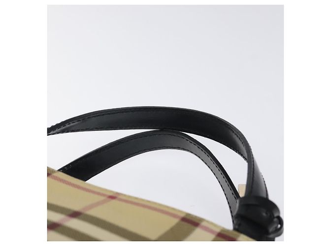 Bolso de mano de PVC beige con estampado Nova Check de BURBERRY Auth 120970 - vista 8